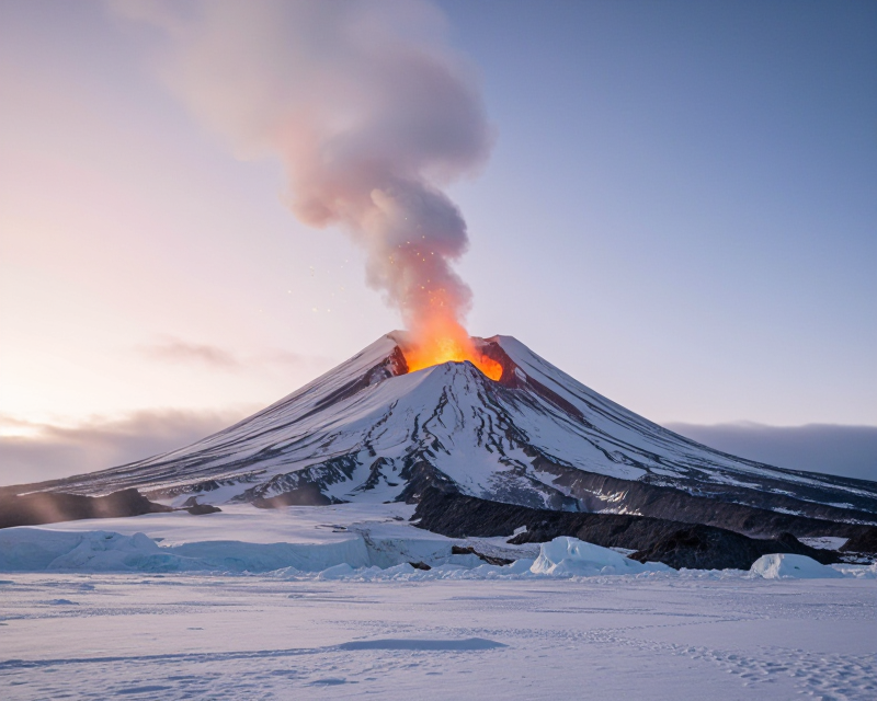Golden Dust from Mount Erebus