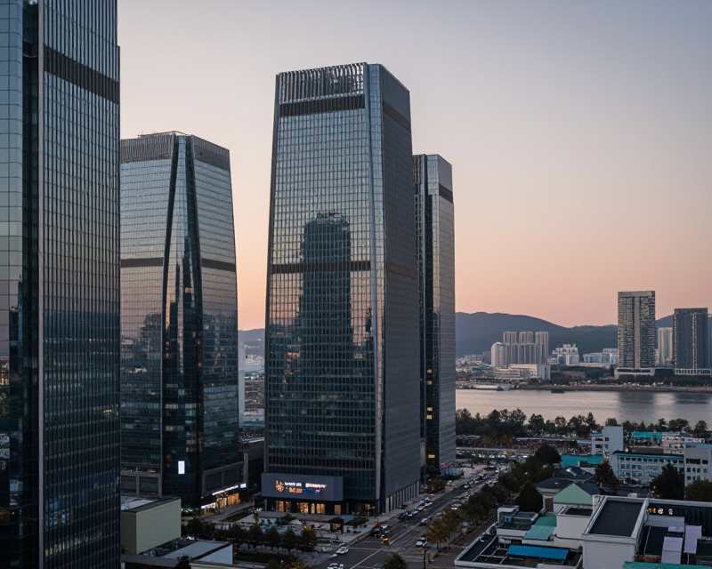 Seoul Financial District Twilight