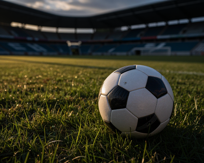 Symbolic Football Stadium at Twilight