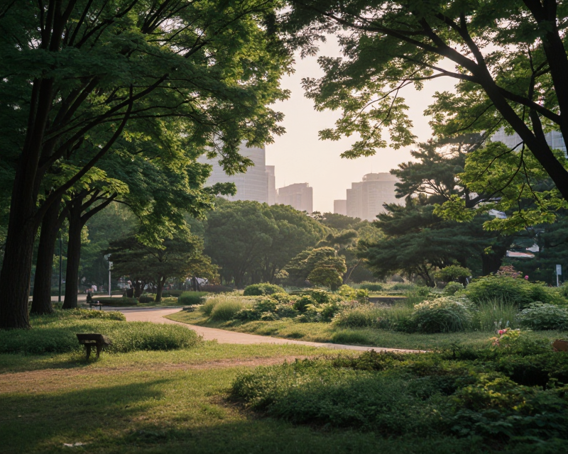 Serene Urban Park in Seoul