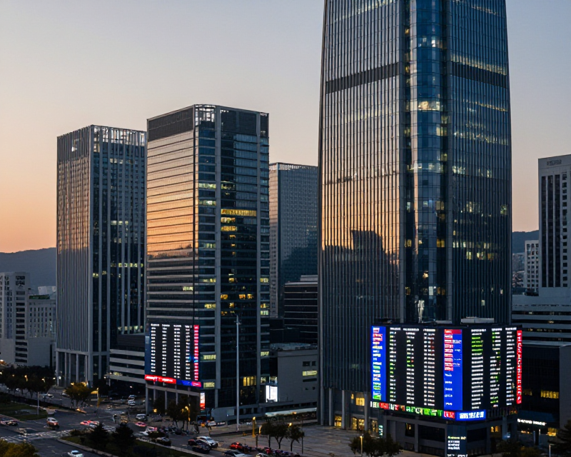 Seoul Financial District at Twilight