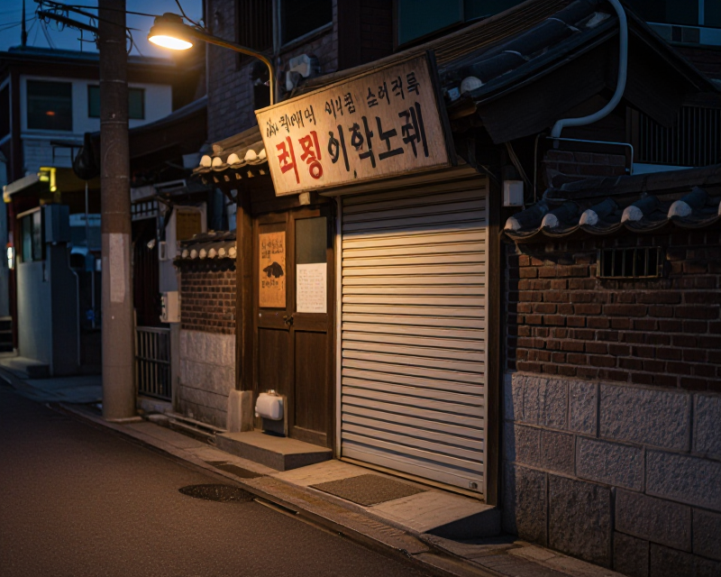 Melancholic Korean Streetscape