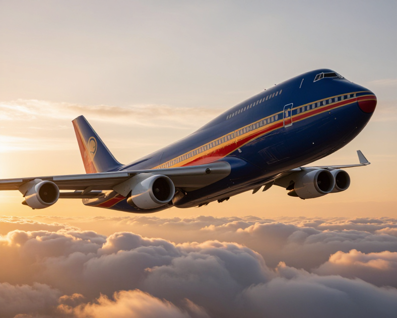 Luxury Air Force One in Sunset