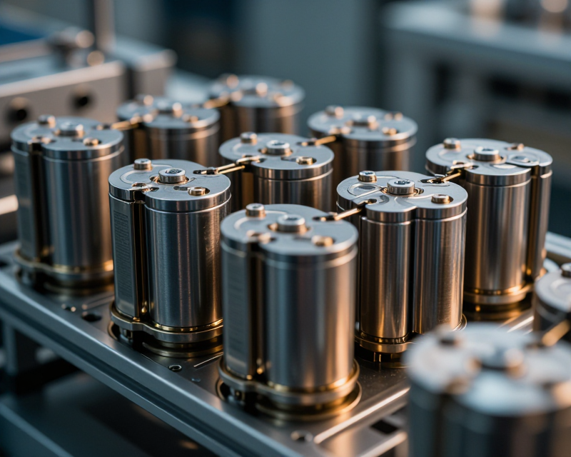 High-tech battery production scene