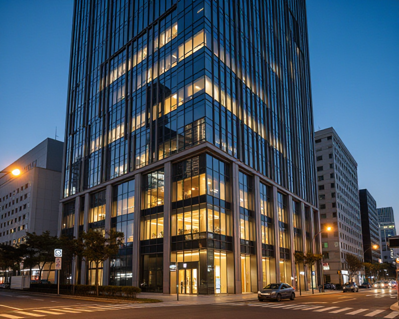 Modern Seoul Financial District at Twilight